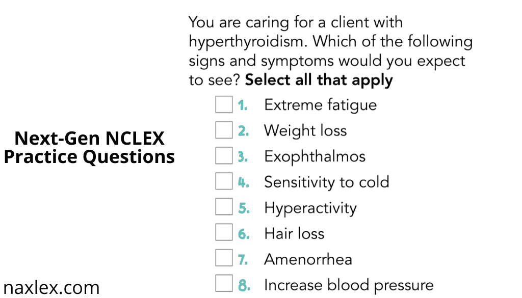 Next Gen NCLEX Practice Questions